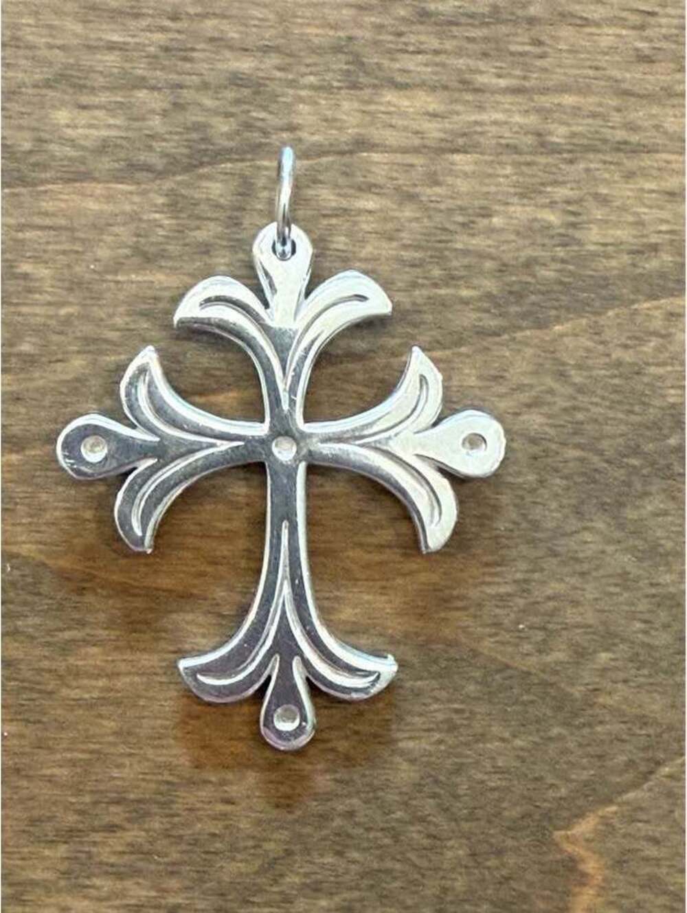 Retired Original James Avery Dutch Lily Cross pendant